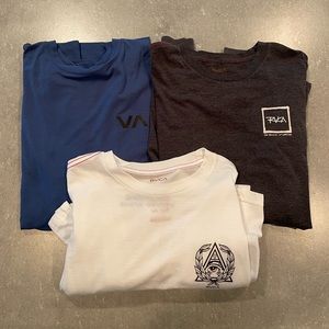 RVCA mens long sleeve shirt bundle size large